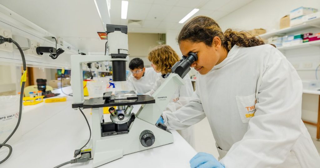 Brisbane South State Secondary College students in the school’s STEM program.