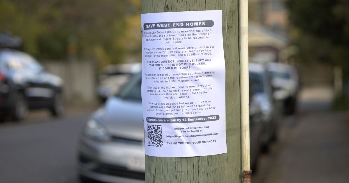 Poster on electrical pole advertising street meeting